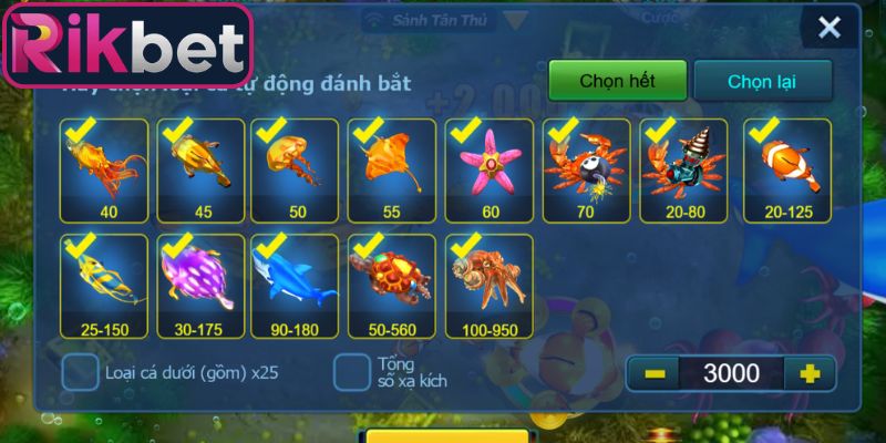 Happy Fishing Rikbet - Khám Phá Quy Tắc Săn Cá Đỉnh Cao 3 Tỷ lệ thưởng trong game